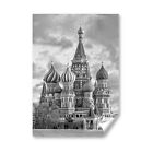 A3 - BW - Saint Basil's Cathedral Russian Square Poster 29.7X42cm280gsm #41470