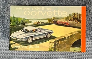 Corvette 1963 manual original del propietario de GM - 2ª edición - tarjeta de noticias completa - GM# 3821497 - Imagen 1 de 4