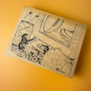 Monday Nite Football~Maxwell~House Mouse Rubber Stamp~5.5"X4.25"~Stampa Rosa 269 - Picture 1 of 9