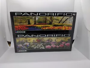 Panorific 2 Pack Panoramic 1000 pc. Jigsaw Puzzles SongBird Element Summer Salad - Picture 1 of 2