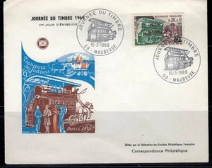 ZAYIX Trains / Railroads - 1969 France FDC Maubeuge Paris Railway 032322SM66 - Picture 1 of 1