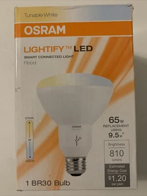 Osram Lightify 65W BR30 Tunable White E19750 LED Smart Flood Light Bulb - Image 1 of 2