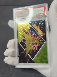 1999 Pokemon Japanese Meiji Promo Zapdos Thunder Embossed PSA 8 Graded Card - Picture 1 of 9