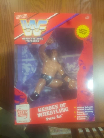 WWF 1997 Sycho Sid Heroes Of Wrestling Action Figure Playmates Toys JAKKS WWE Cover