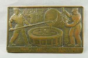 Placa de fundición. Bronce. 1933. - Foto 1 di 3