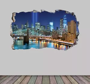 New York Wall Smash selbstklebende Aufkleber Abziehbild Druck Grafik Poster Grafik - Bild 1 von 2