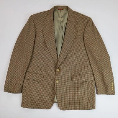 Винтажный Corbin 44R США сделано коричневый гончая 100% шерсти две кнопки блейзер куртка - Изображение 1 из 4