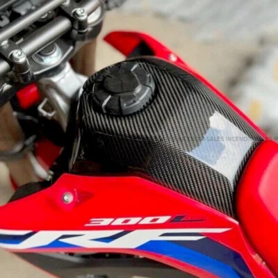 Honda CRF300L Carbon Tank Cover Guard Protector Fuel Gas 2021 - 2024 — 第 1/2 张图片