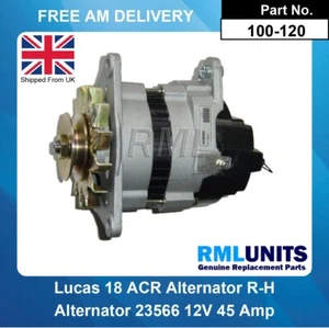 Alternador para Triumph Lucas Tipo 17/18 ACR 12V 45 Amp FIJACIÓN DE RH - Imagen 1 de 5