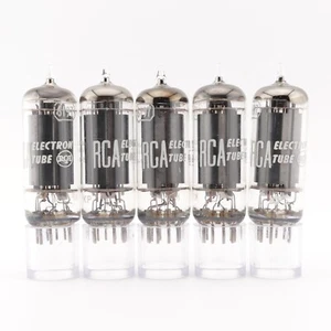 Cinque eccellenti tubi RCA 6197 6CL6 NUOVI CON SCATOLA piastre nere 3X date di corrispondenza AMPLITREX - Foto 1 di 3