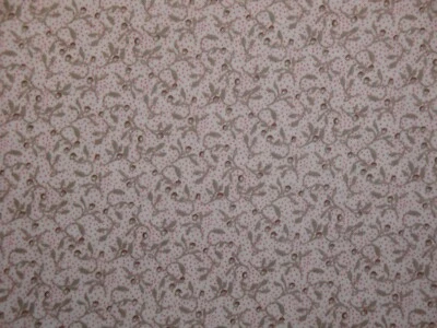 Grandma's Memories  1930's Pink Beige Floral Reproduction Calico Sewing Fabric - Image 1 of 4