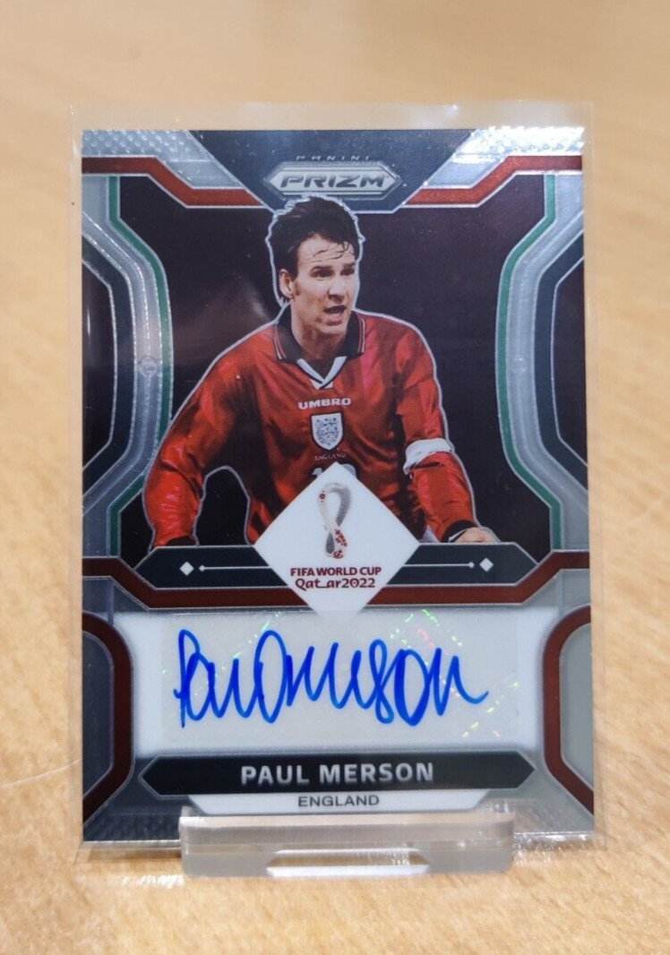 直筆サインカード Prizm Choice Paul Scholes 2022 Panini National Treasures Road to FIFA World Cup