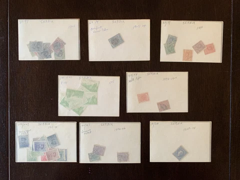 1869-1915 SERBIA MINT & USED STAMPS LOT IN GLASSINES, GREAT COLLECTION #1 Cover