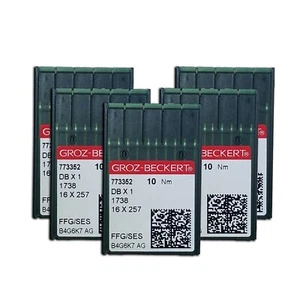 50 GROZ BECKERT 16X257 16X95 DBX1 16X231 1738 aghi per macchina da cucire a sfera - Foto 1 di 1