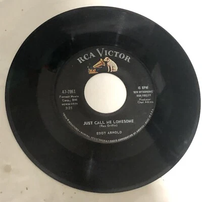 Eddie Arnold Just Call Me Lonesome Record 45 Vinyl RCA Records - Image 1 of 2