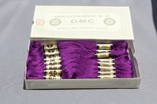 Vintage Dmc Embroidery Floss #550 (Violet) - box contains 24 skeins