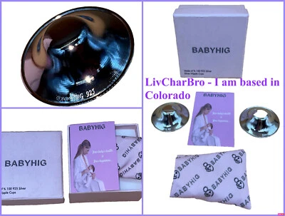 Protectores de pezones de plata 925 protectores de pezones protectores para lactancia materna Foto 1 de 4