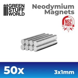 50x Aimants néodymes 3x1mm (N52) - Super aimants - Neodymium - Néo-aimants - Photo 1/3