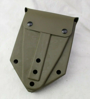 GENUINE US MILITARY ISSUE US Military E Tool Entrenching Shovel Vinyl Carrier OD Green Cover Pouch NOS