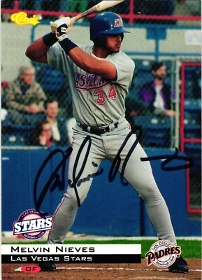 Melvin Nieves #154 Signed 1994 Classic MILB Card AUTO Padres - Image 1 of 2
