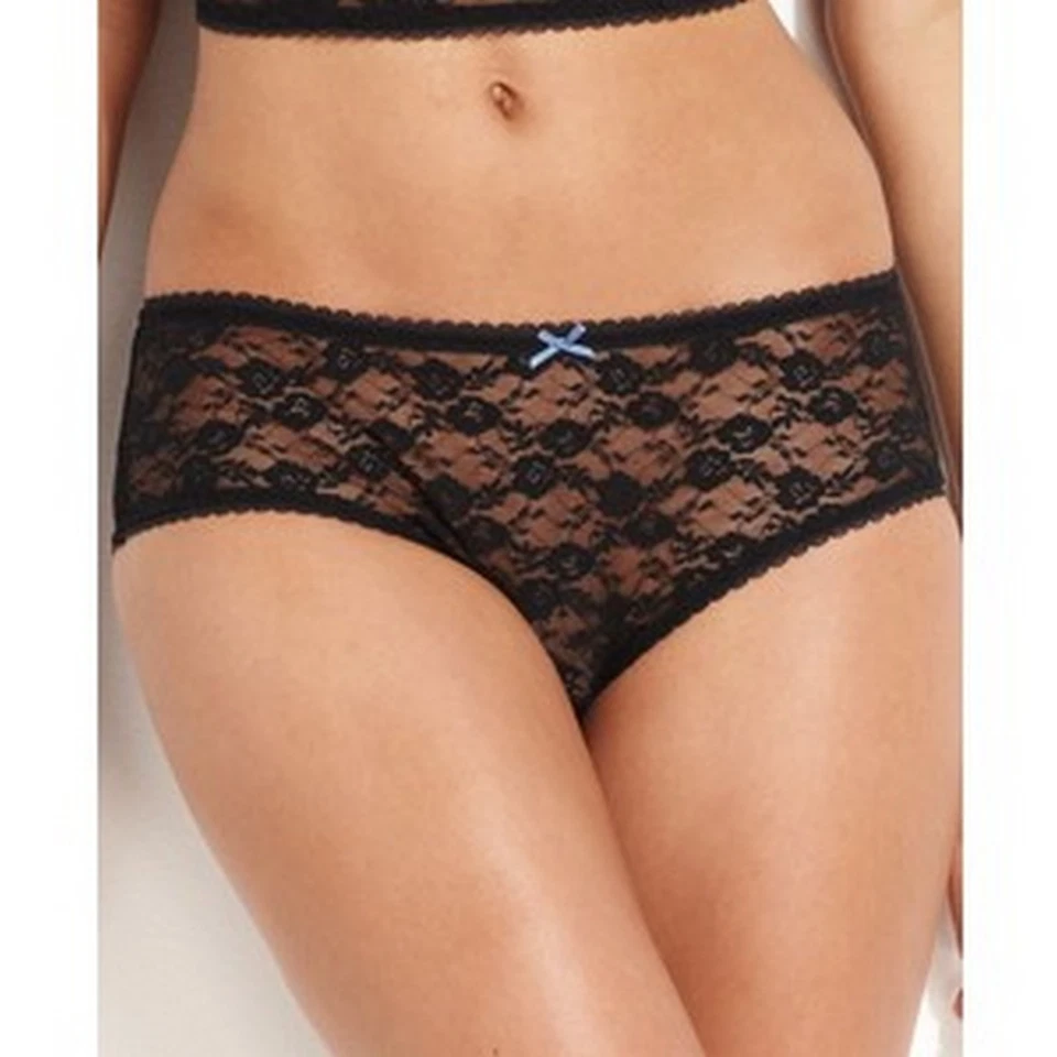 Braguita hipster de encaje floral negra BCBGeneration nueva con etiquetas, talla L, #BC14S404-001 Foto 1 de 1