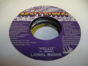 Soul 45 LIONEL RICHIE - Hello on Motown - Picture 1 of 1