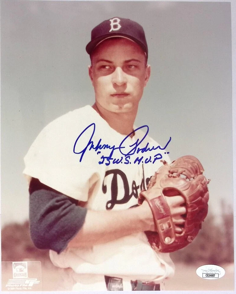 Johnny Podres Dodgers '55 W.S. MVP Signed Autographed 8x10 Photo JSA Authentic - Image 1 of 1