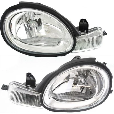 For Chrysler Neon Headlight 2000-2002 Driver & Passenger Halogen Chrome Interior - Изображение 1 из 4