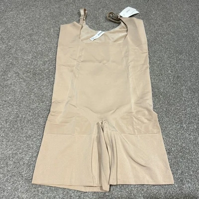 Spanx Power Shapewear Open Bust Mid-Thigh Bodysuit Soft Nude Beige Large 16-18 - Image 1 of 4