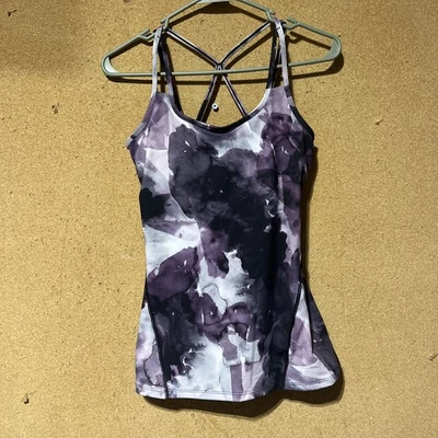 Camiseta sin mangas Gaiam Bra soporte mediano talla XS púrpura con tiras entrenamiento Foto 1 de 3