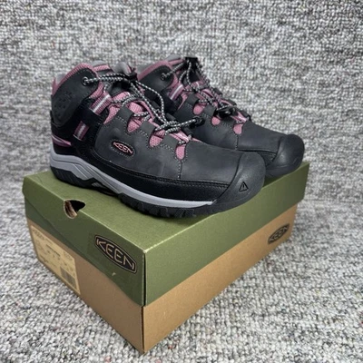 Bota Keen Targhee Juvenil Talla 3 Zapato Cuervo Madera de Tulipán Cuero Bota Impermeable Nueva Foto 1 de 4