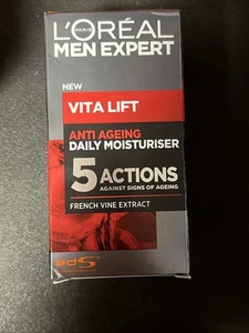 L'Oréal Men Expert Vita Lift Daily Moisturiser 5 Actions, Against Sign Of Ageing - Picture 1 of 4