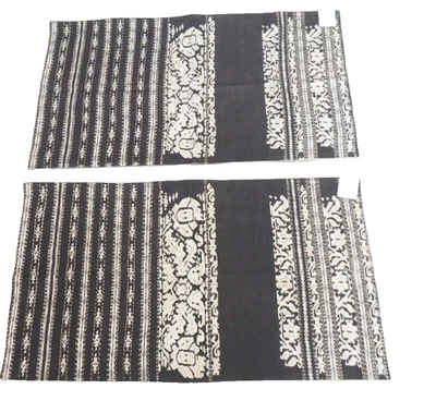 2 fundas de almohada Pottery Barn 20 X 36 gris profundo Ikat NUEVO $140 cierre de cremallera Foto 1 de 4