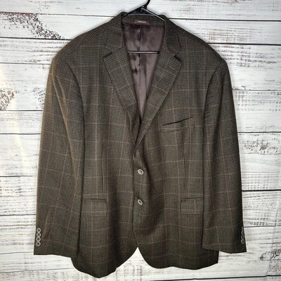 Blazer Abrigo Deportivo Peter Millar 100% Lana Cuadros Marrón Hecho en Unión Talla 50 Foto 1 de 4