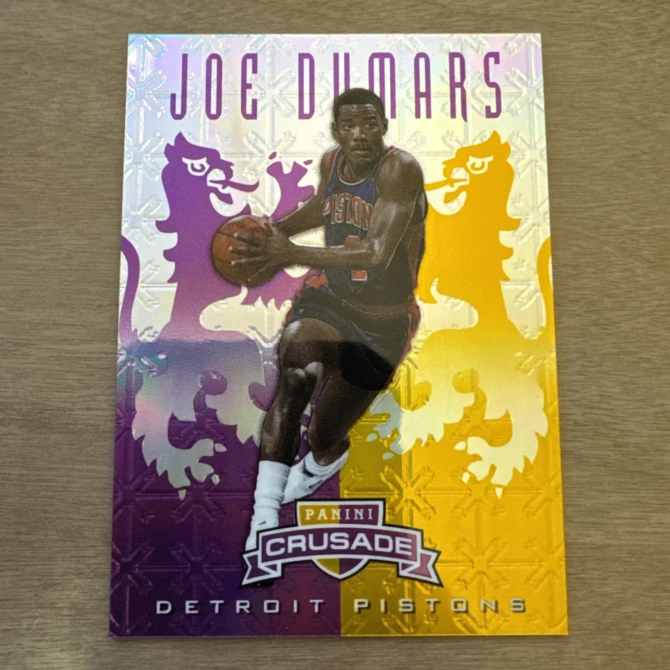2012-13 Panini Crusade Joe Dumars Refractor Purple /49 - Image 1 of 2
