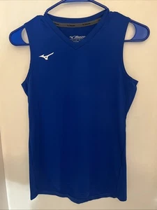 NWT Girl’s Mizuno Volleyball Royal Blue Tank Top Size L Polyester Spandex Blend - Picture 1 of 5