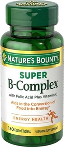 Nature's Bounty Super B Complex Vitamin Supplement Energy Health Support 150 ct - Picture 1 of 7