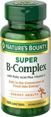 Suplemento vitamínico complexo Nature's Bounty Super B suporte energético à saúde 150 ct - Imagem 1 de 4