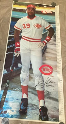 RARE! 1984 DAVE PARKER Cincinnati Reds SIGNED POSTER Hot Wheels Growth Chart - Image 1 of 4
