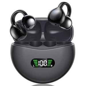 Wireless Earbuds Open Ear Clip On Headphones with LED Digital Display Chargin... - Picture 1 of 7
