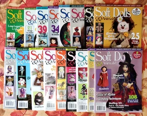 Lot Of 17 Soft Doll & Animals Magazines 2004 -2008 With Patterns Intact - Imagen 1 de 7
