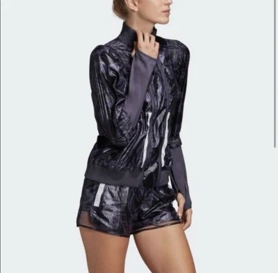 180 美元阿迪达斯 Stella McCartney 反光跑步夹克 DT9260 尺寸 S 全新带标签 — 第 1/4 张图片