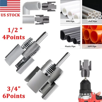 Integrated Internal & External Pipe Threading-Tool PVC Pipe Threader Cutting Kit - Image 1 of 4