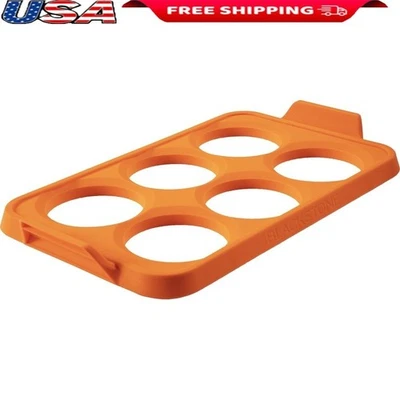 Bandeja de anillo de huevo de silicona de 6 secciones herramienta de cocina antiadherente plancha de desayuno nueva Foto 1 de 4