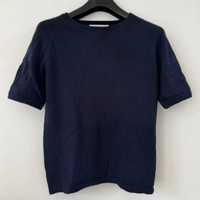Elle Riley 100% Cashmere Sweater Short Sleeve Navy Blue Size Medium New Zealand - Image 1 of 4