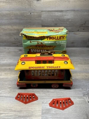 JUGUETES MODERNOS DE COLECCIÓN DE JAPÓN TROLLEY TINTINEANTE A BATERÍA JUGUETE DE HOJALATA ¡¡¡¡Leer!!!!! Foto 1 de 4