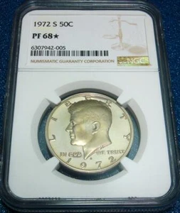 1972-S NGC PF68 STAR 50C KENNEDY HALF-DOLLAR #942-005 - Picture 1 of 4