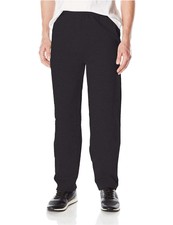 Hanes Men's Ecosmart Open Leg Fleece Pant with Pockets, Black, Black, Size -1.0