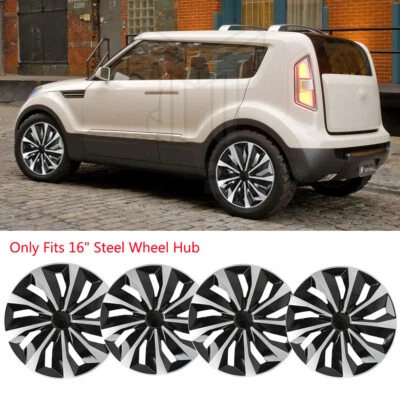 Cubiertas de rueda de 16" 4 piezas tapacubos a presión R16 neumático y llanta de acero para Kia Soul Optima Foto 1 de 4