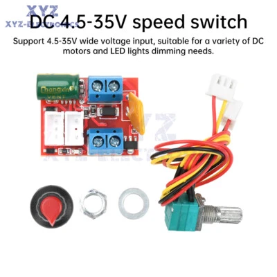 DC Motor PWM Speed Controller 3V6V12V24V35V Speed Control Switch Mini LED Dimmer - Bild 1 von 4